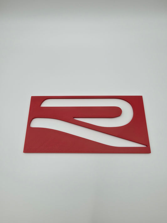 VW Golf R Carpet Stencil (New Logo)